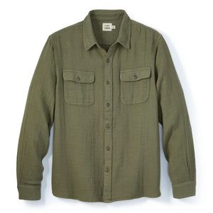 Flint and Tinder Double Gauze Shirt in Burnt Olive Size XL